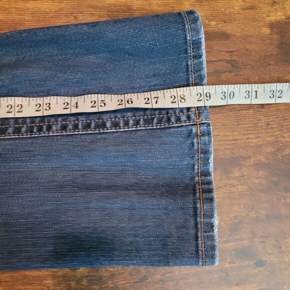 Silver Jeans Womens 30 Bootcut Low Rise Ripped Medium Dark Wash Stretch Denim - Picture 10 of 12